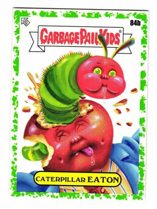 2022 Topps Garbage Pail Kids Book Worms Booger Green #84b Caterpillar Eaton GPK Card