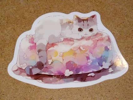 Cat Cute nice 1⃣ vinyl sticker no refunds regular mail only Very nice quality!