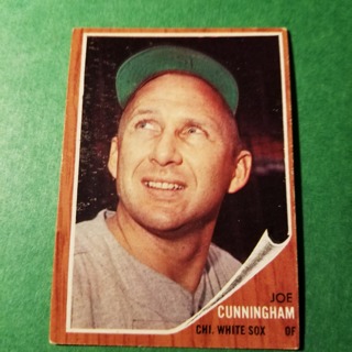 1962 - TOPPS BASEBALL CARD NO. 195 - JOE CUNNINGHAM - WHITE SOX