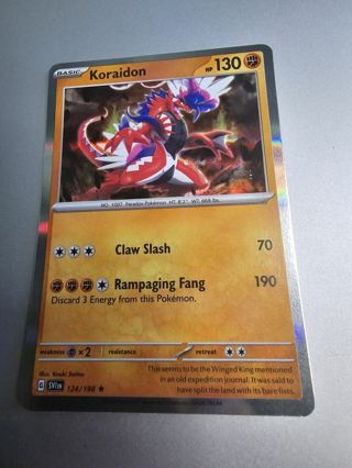 Pokemon Koraidon 124/198 holo rare card