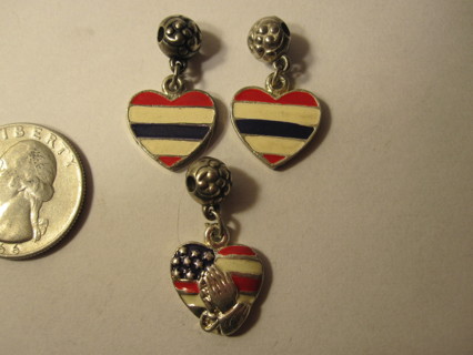 US Flag Earrings & Pendant set - Praying Hands