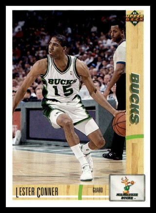 1991 Upper Deck #381 Lester Conner Milwaukee Bucks Basketball Card