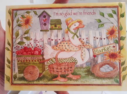 Friendship Card with Envelope (Duck/Goose theme)