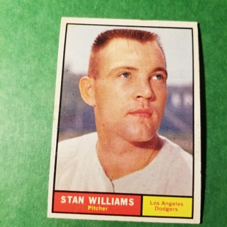 1961 - TOPPS EXMT - NRMT BASEBALL - CARD NO. 190 - STAN WILLIAMS - DODGERS