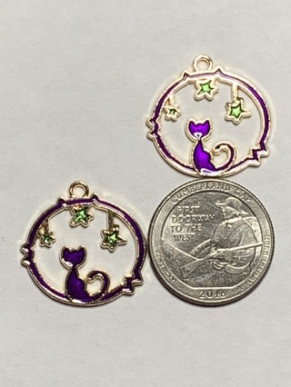 CELESTIAL CHARMS~#3~PURPLE~SET OF 2~FREE SHIPPING!