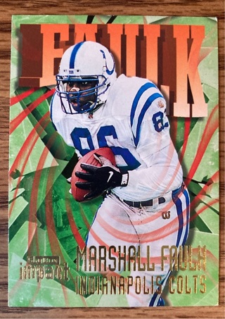 1997 Skybox Marshall Faulk football card 