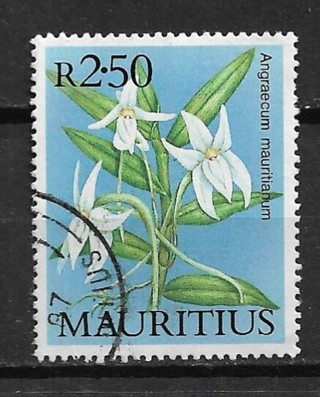 1986 Mauritius Sc640 2.5r Angraecum Mauritianum used SCV$1.75