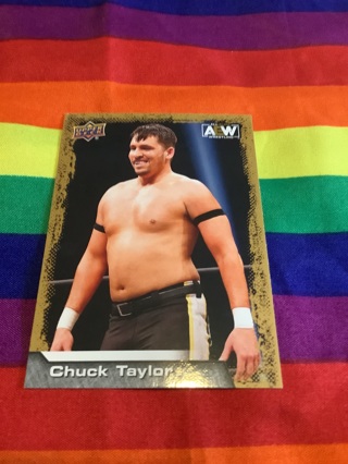 WWE Upper Deck 2022 All Elite AEW Collectible Wrestling Card #65 Chuck Taylor 