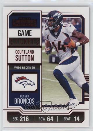 2023 Panini Contenders - [Base] - Red Game Ticket #30 - Courtland Sutton