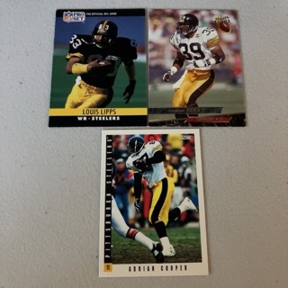 (3) Pittsburgh Steelers Cards Lot