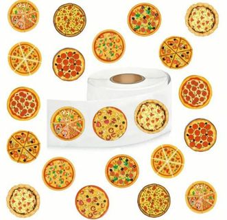 ➡️NEW⭕(10) 1" PIZZA STICKERS!!⭕(SET 2 of 2)