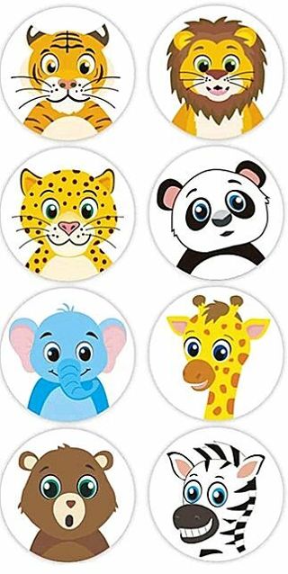 ⭐NEW⭐(8) BABY ANIMALS stickers BNWOT.
