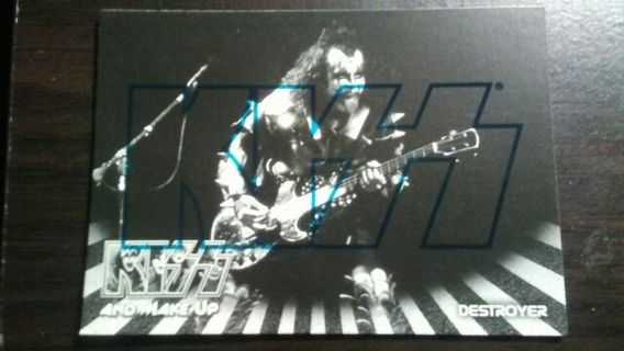 2009 KISS CATALOG/PRESSPASS- KISS AND MAKE UP- DESTROYER- BLUE EDITION TRADING CARD# 25