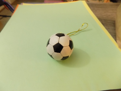 Resin soccerball ornament 1 1/2 inch round