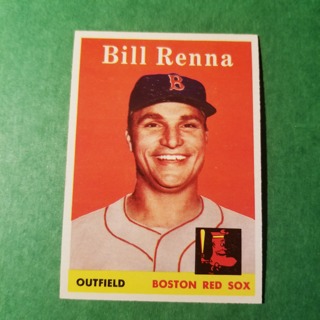 1958 - TOPPS EXMT - NRMT BASEBALL - CARD NO. 473 - BILL RENNA - RED SOX