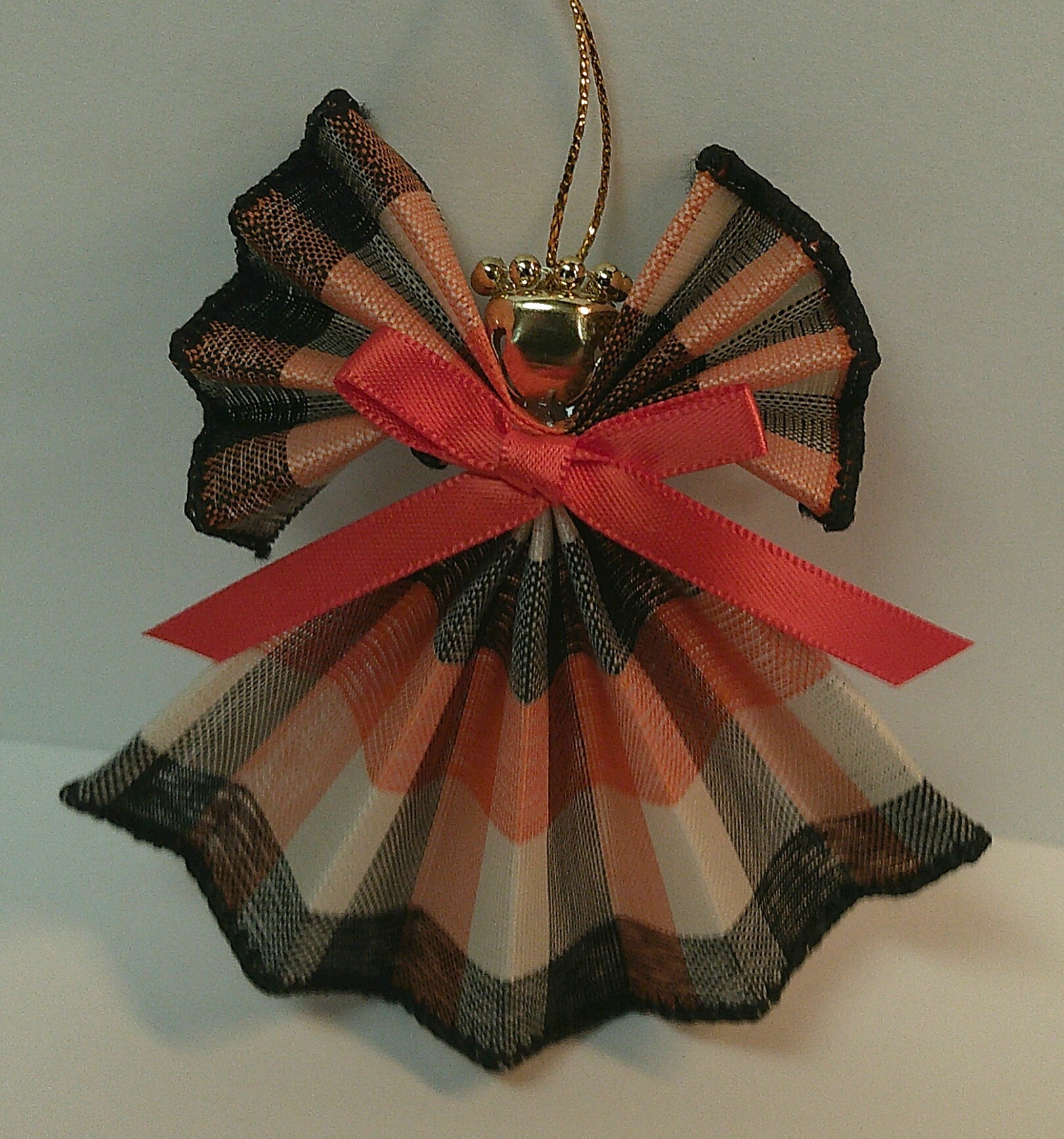 Free: Halloween Plaid Angel Ornament NEW Handmade