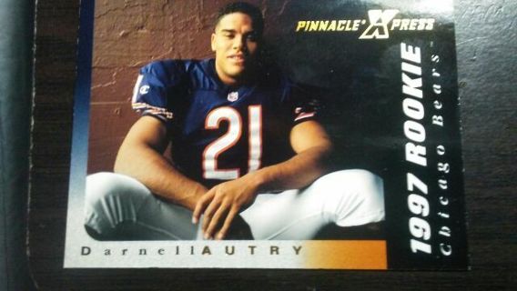 1997 PINNACLE XPRESS ROOKIE DARNELL AUTRY CHICAGO BEARS FOOTBALL CARD# 122