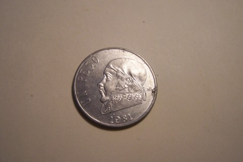 Mexico - 1981 - 1 Peso Coin - Morelos, Mexican Eagle