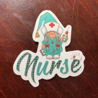 Nurse Gnome Decal Sticker 