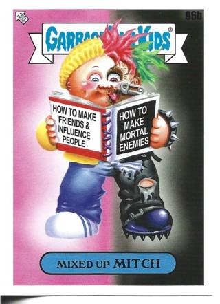 Brand New 2022 Topps Garbage Pail Kids Mixed Up Mitch Sticker From the Book worms Set