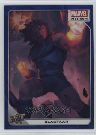 BLASTAAR 2023 MARVEL PLATINUM BLUE RAINBOW REFRACTOR PARALLEL