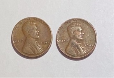 1945 P&D LINCOLN WHEAT CENTS 