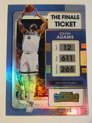 2021-22 Condtenders Finals Ticket #92 Steven Adams (Grizzlies) S/N #25/49