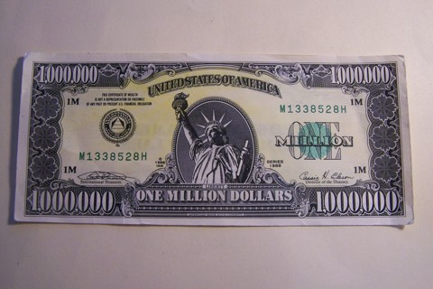 $1 Million Bill - Play Money - Seems Real!