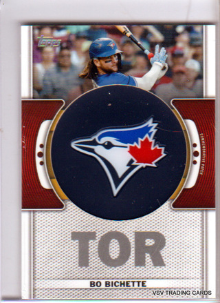 Bo Bichette, 2023 Topps Commemorative Team Logo Card #TLP-BB, Toronto Blue Jays, (LBA)