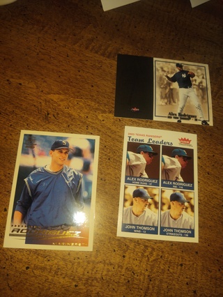 Three Card Lot baseball Alex Rodriguez