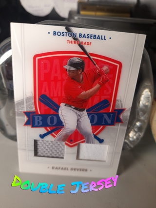 2021 Rafael Devers DOUBLE JERSEY BOXED FRAMED