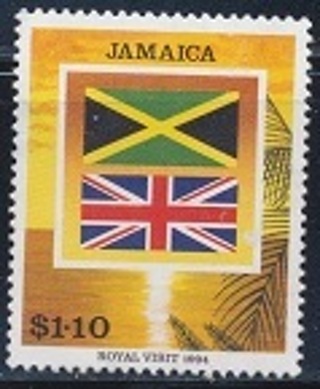 Jamaica:  1994, Flags of Jamaica and United Kingdom, Used, Scott # JM-802 - JAM-3114e