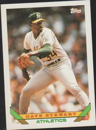 Dave Stewart 1993 Topps #290 Oakland Athletics