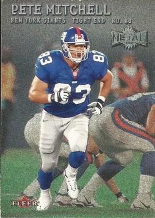 Tradingcard - 2000 Metal #82 - Pete Mitchell - New York Giants