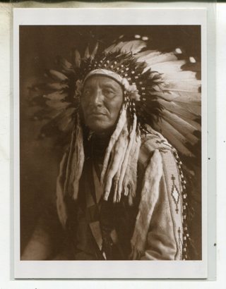Piegan/Blackfoot Native Ameican Chief-Oversized Postcard