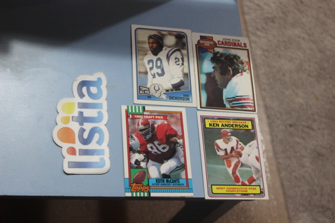 4 Old Football Cards NFL Topps 