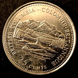 British Columbia Coin 1992 25 cents 