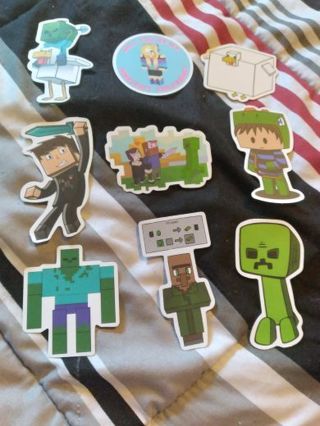 Mine craft stickers