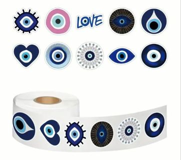 ➡️⭕(10) 1" EVIL EYE STICKERS!! (SET 1 of 3)