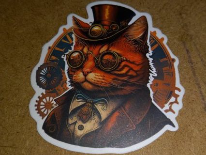 Cat Cute one big new vinyl lap top stickers no refunds regular mail only