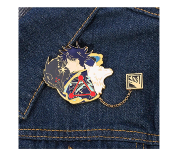 Anime Figure Enamel Pin Fushiguro Megumi Brooch Badges Gifts For Fan