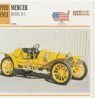 Classic Cars 6 x 6 inches Leaflet: 1910-1911 Mercer Model 30 C