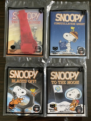 ☺PEANUTS~SNOOPY~LOT OF 4 COLLECTORS PACKS (UNOPENED) FROM MCDONALDS☺