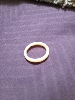 Beige women's silicone ring