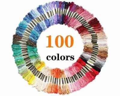 Embroidery Floss Thread (100 Skeins)