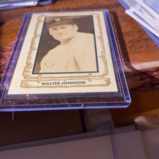 1981 creamer sports baseball legends Walter Johnson baseball card 