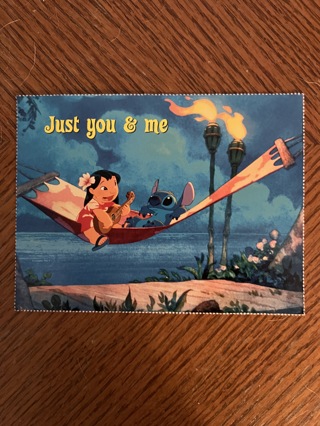  Disney's Lilo & Stitch collectable Valentine Card from 2002 Just you & me