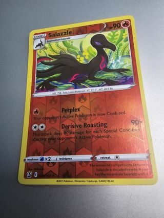 Pokemon Salazzle reverse holo rare card 028/163