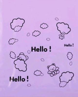 ↗️⭕(1) Purple 'Hello!' 6.69 x 11.81" Poly Mailer⭕