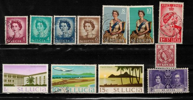 St Lucia Stamps Small Collection